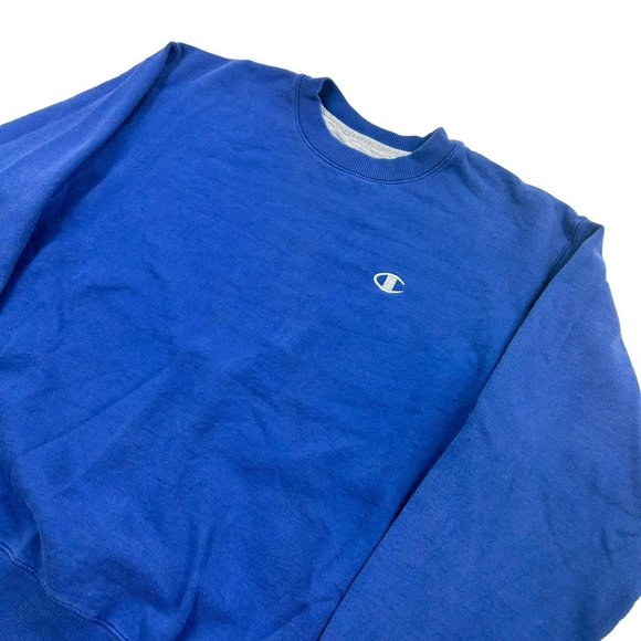 Champion Blue Long Sleeved Crewneck Sweater Size Mens M - Picture 5 of 5